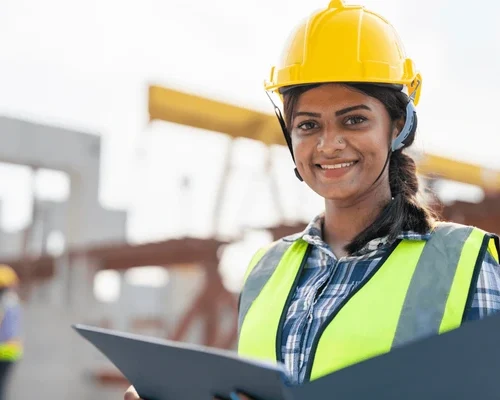 asian-woman-engineer-holding-document-600nw-2263678879
